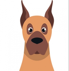 Large dog breed illustration